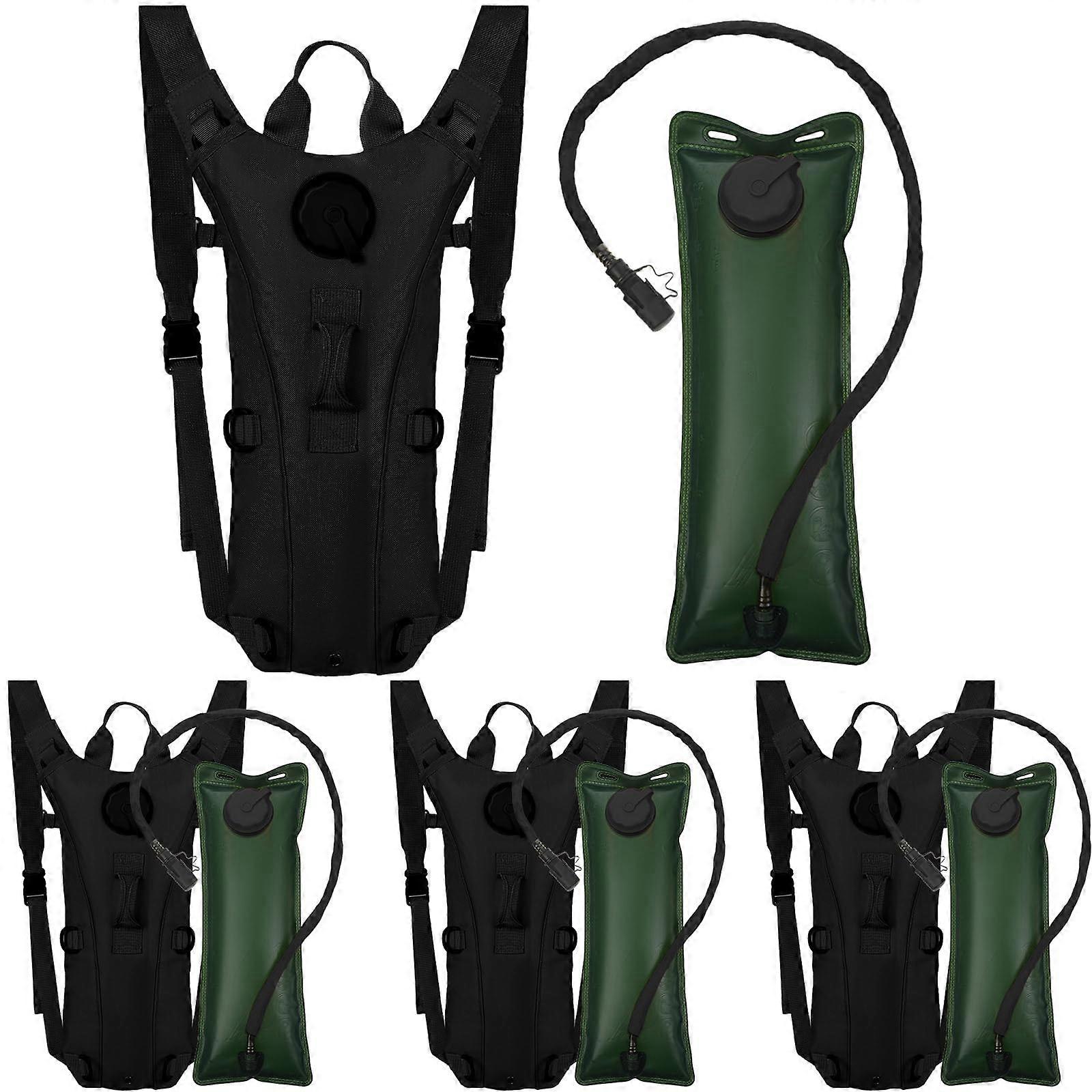 4 Pcs Hydration Pack Backpack with 3 Liter Water Bladder Tactical Hiking Water Backpack