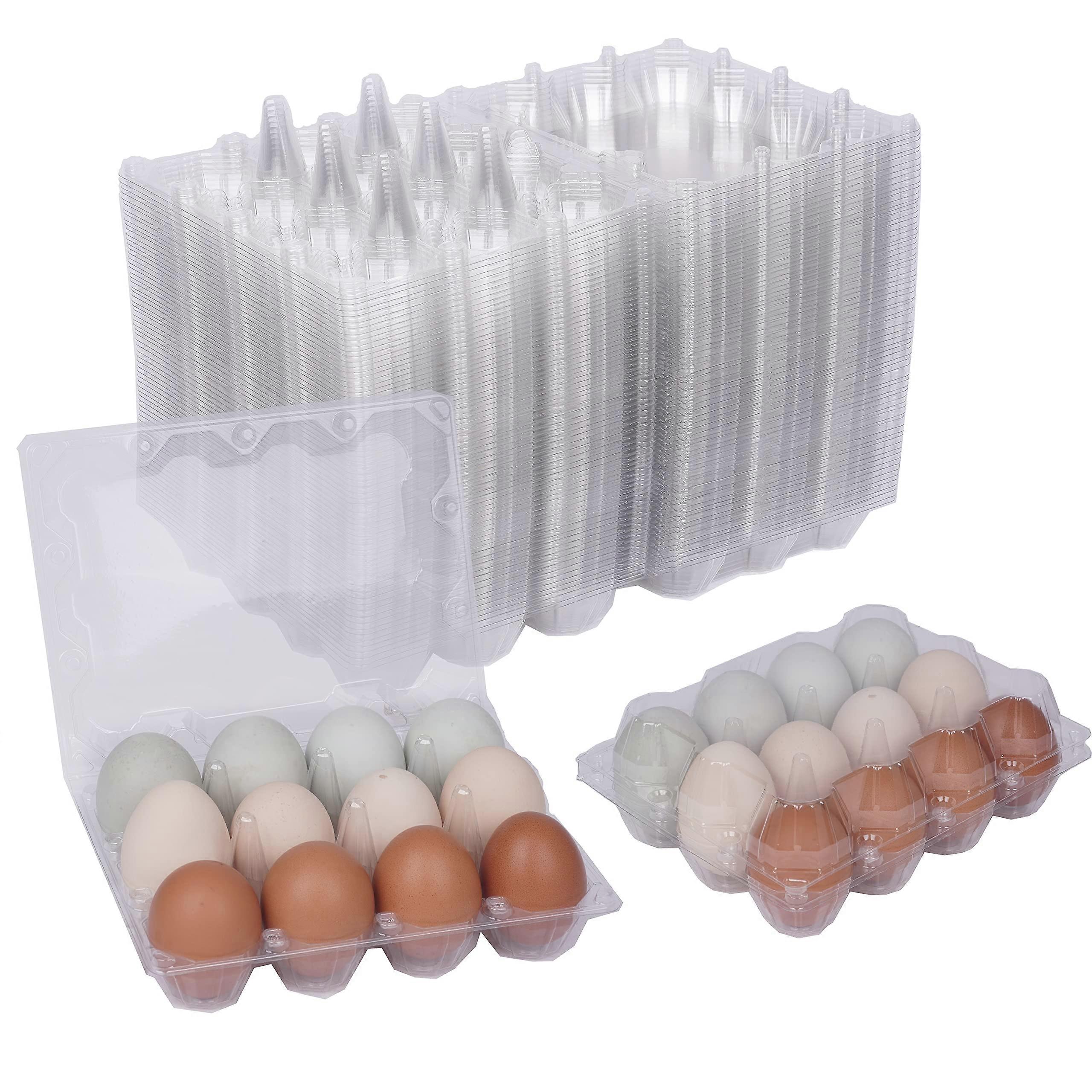 Plastic Egg Carton 70-Pack Clear Reusable Egg Cartons For Chicken Eggs Holds 12 Eggs Each