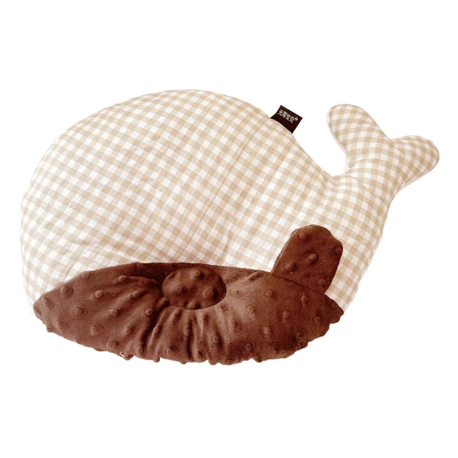 Cartoon Print Baby Pillow Headrest with Dotted Backing, Soft Breathable Head Cushion for Crib Strollers and Beds