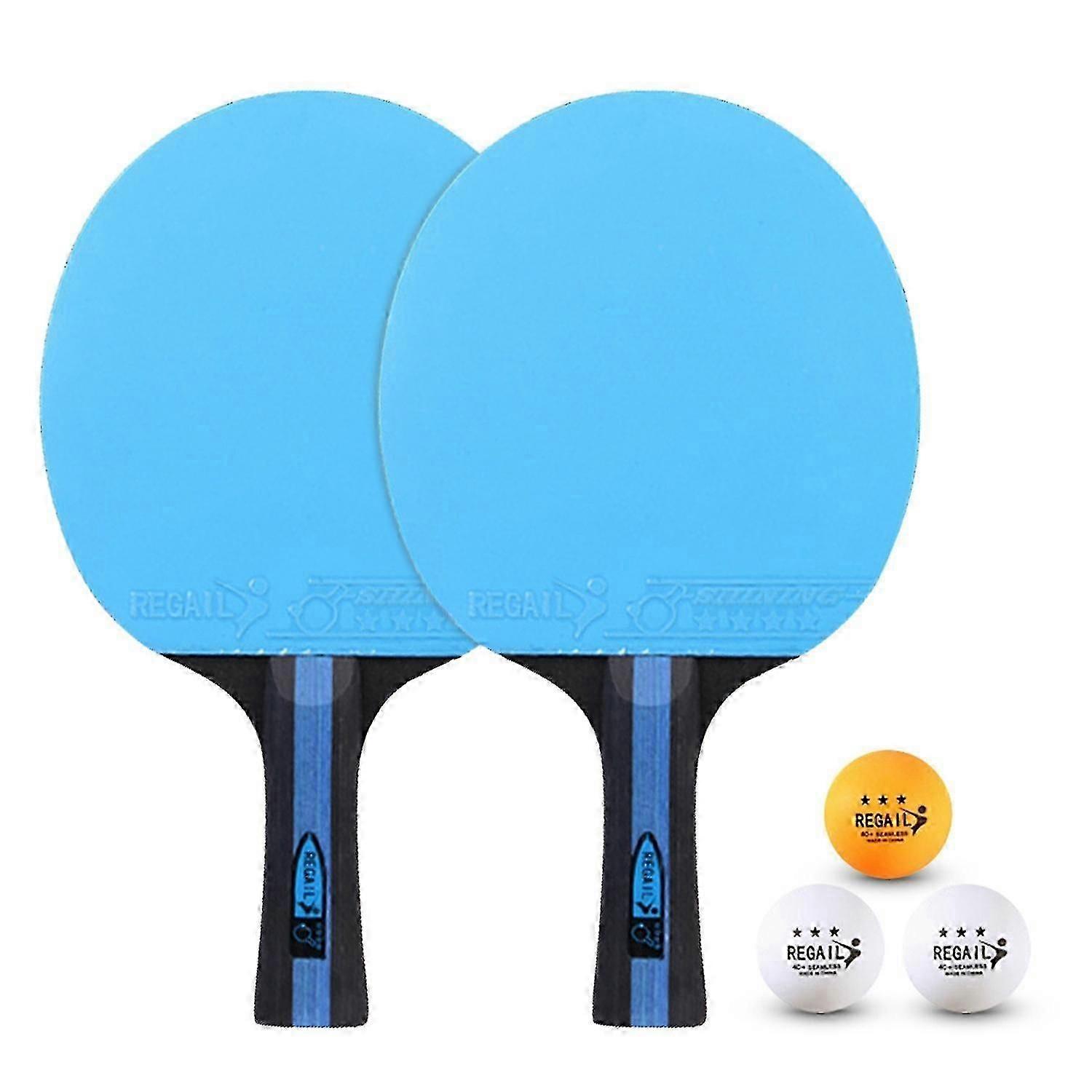 Ping Pong Paddles and Table Tennis Set Pack of 2 Ping Pong Rackets with 3 Balls and Carry Bag for Be