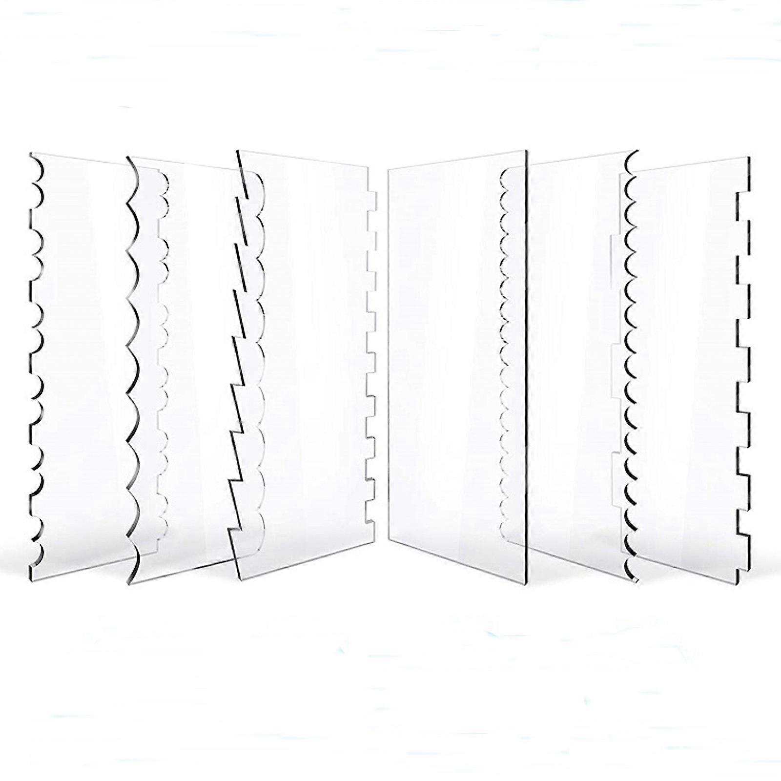 Clear Cake Buttercream Spatula Decorative Comb Cutter Kitchen Baking Tools NN