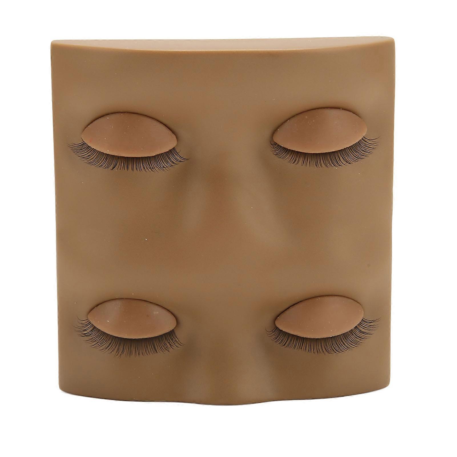 Eyelash Practice Mannequin Head Double Layer Lash Mannequin Head with 2 Pairs Replacement Eyelids