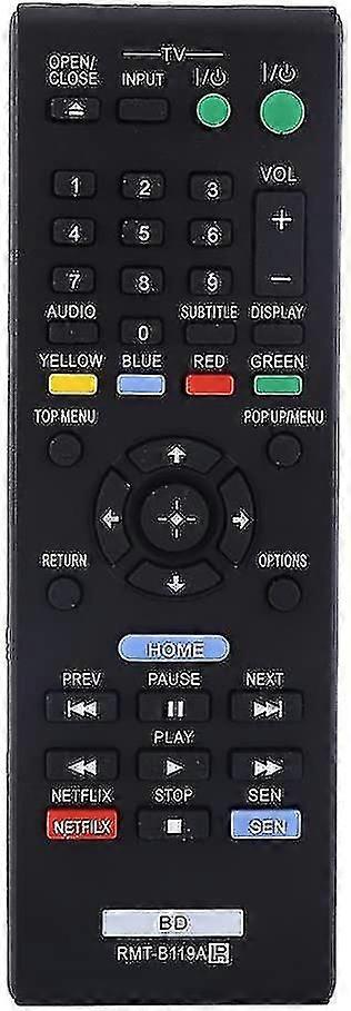 Blu-ray Player Remote Rmt-b119a For , Remote Replacemen