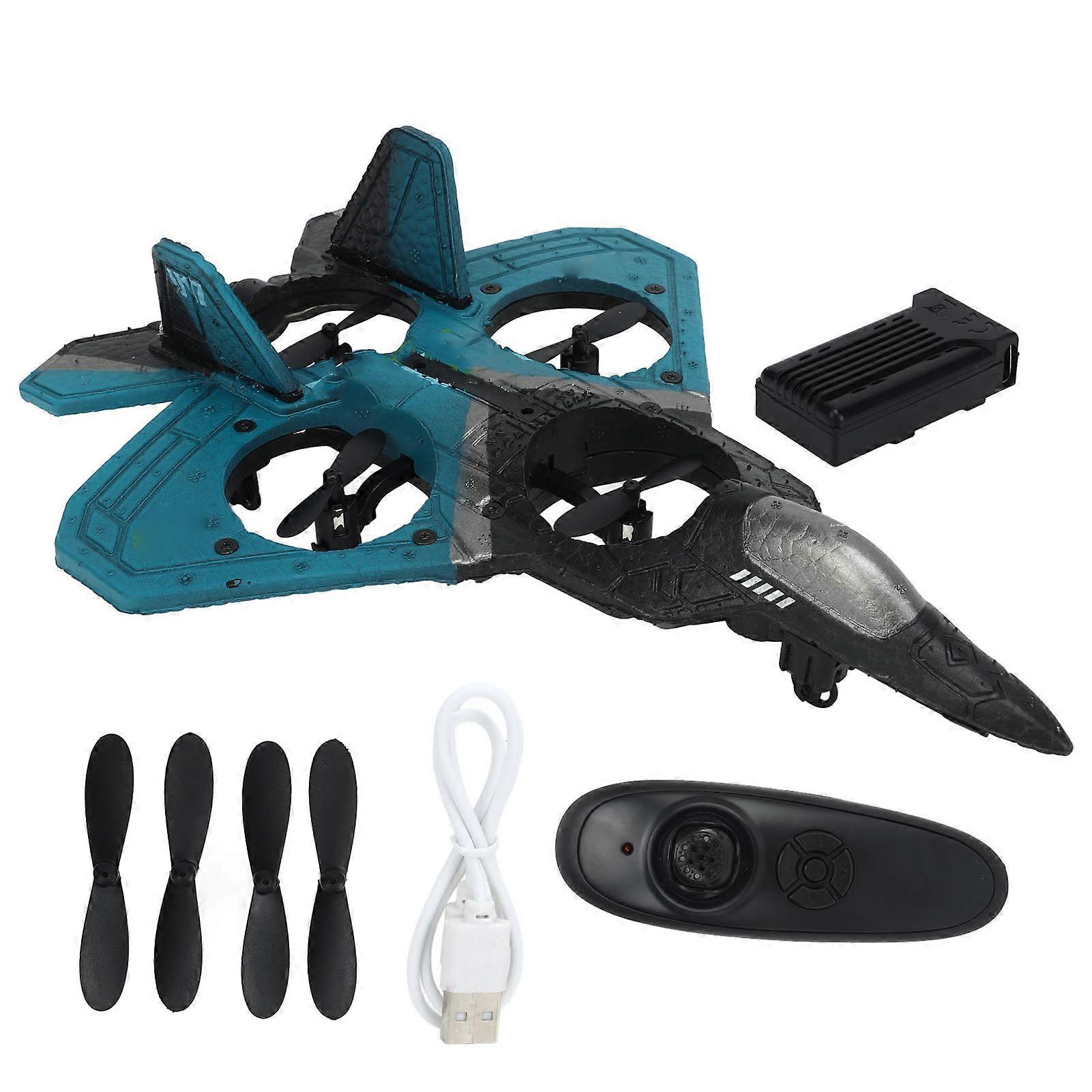 2.4 GHz Kids RC Glider Model LED Light Stable Flight Remote Control Plane Toy with Propeller