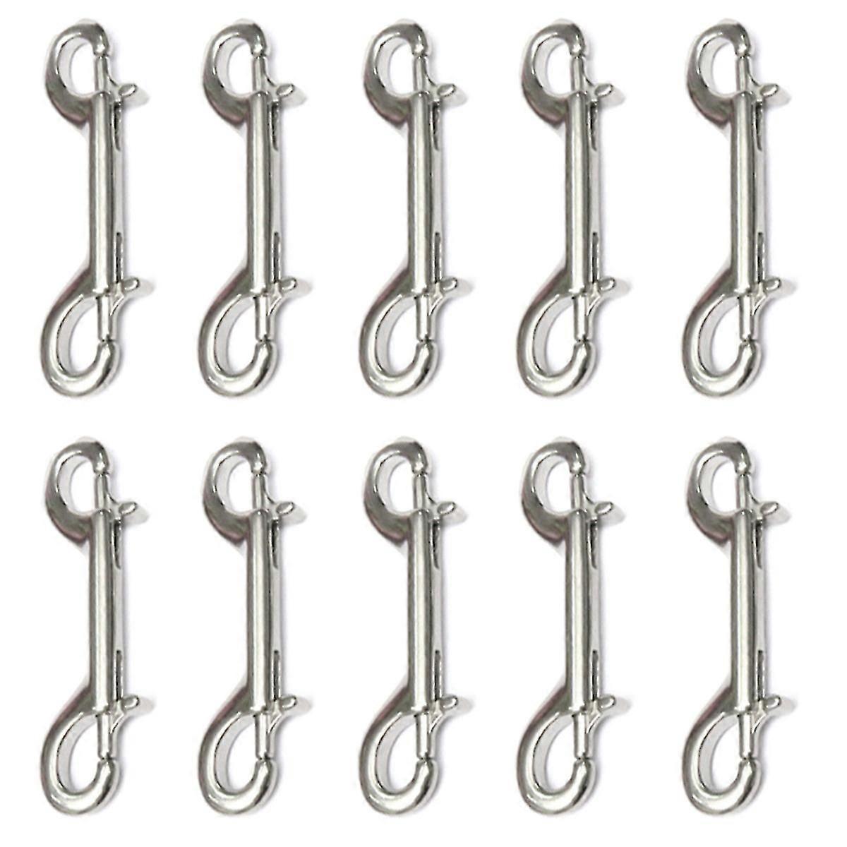 Double Ended Bolt Snap Hook, 10 Pack 3-1/2 Inch Double End for Diving