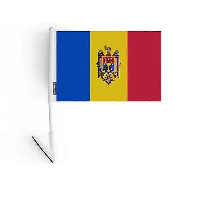 Adhesive Flag - Moldova - 14 x 21 cm - Polyester - Light - Double-sided