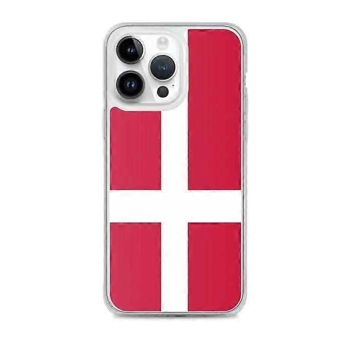 iPhone Case - Denmark Flag - iPhone 14 Pro Max - Flexible - Multicolor - Transparent TPU
