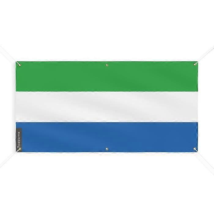 Sierra Leone Flag Banner 6 Grommets 40x80cm Polyester
