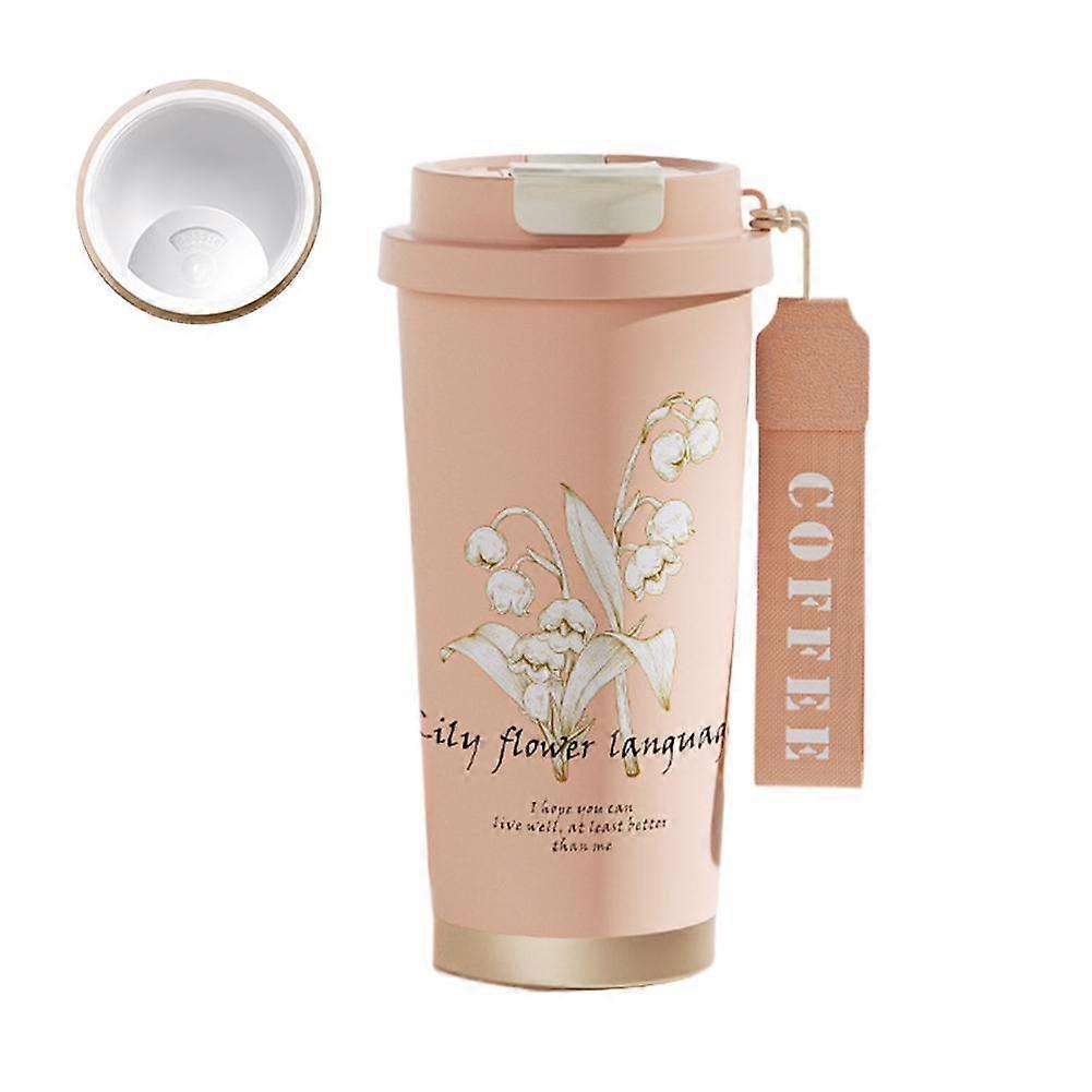 Linglan Ceramic Inner Pot Insulated Coffee Cup Double Drinking Cup