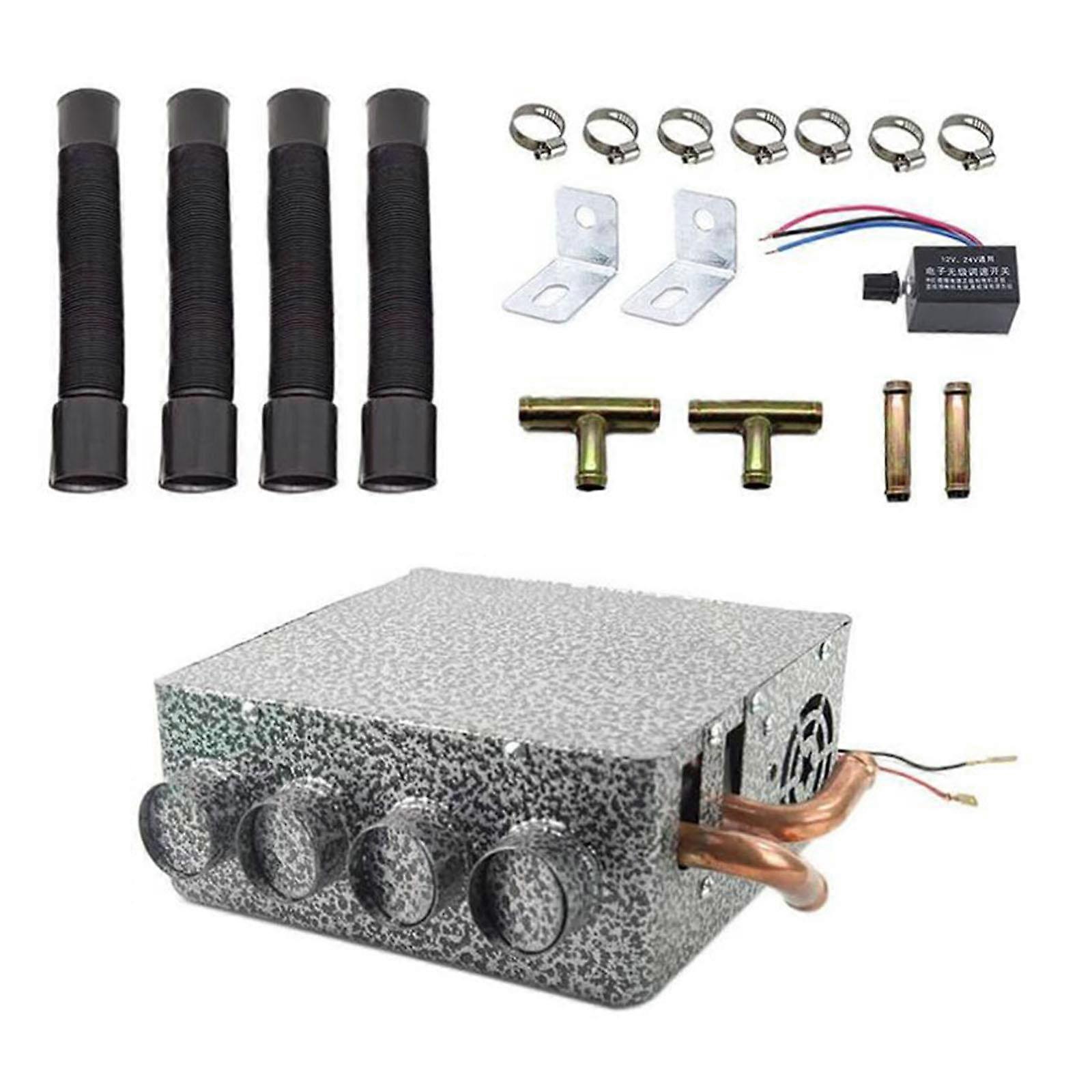 Automotive Auxiliary Heater Kit 4 Vents with Speed Switch Sturdy for for Car