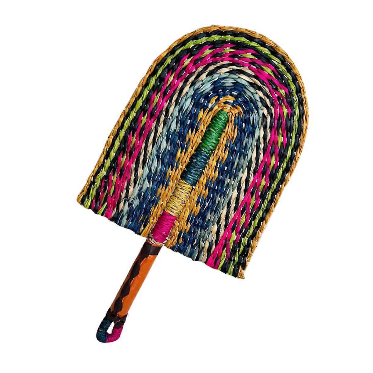 Hand Fan Straw Material Design Decorative Hand Fan for Adults and