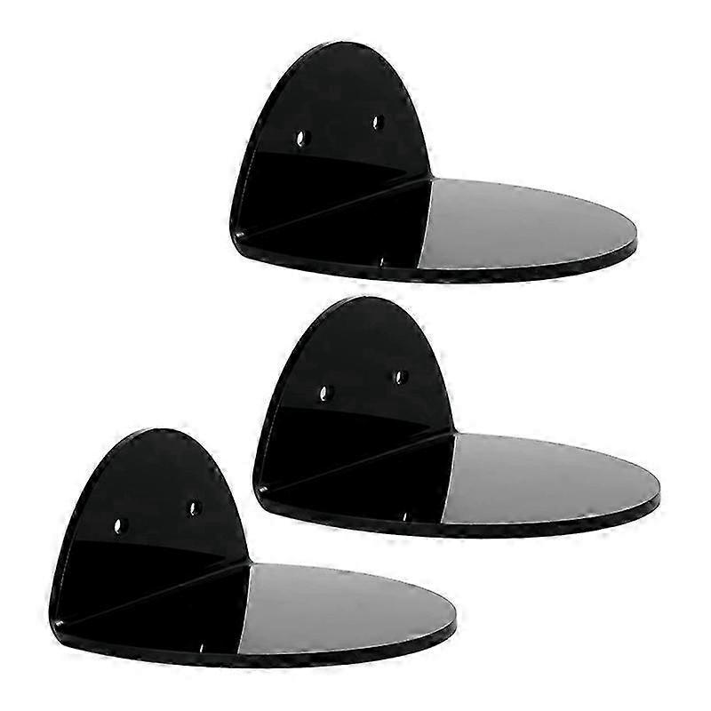 Acrylic Floating Wall Shelves Set 3 for Security Cameras, Monitors, Speakers,Universal Small Wa