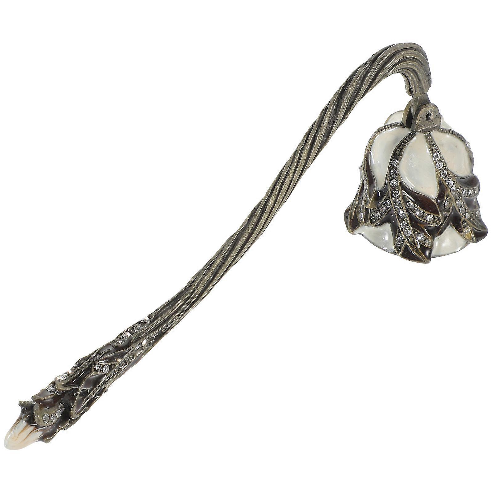 Vintage Candle Extinguisher with Rhinestone Inlay, Tulip Shaped Snuffer for Aromatherapy, Scented Tea Light and Jar Candles, Lightweight and Easy to