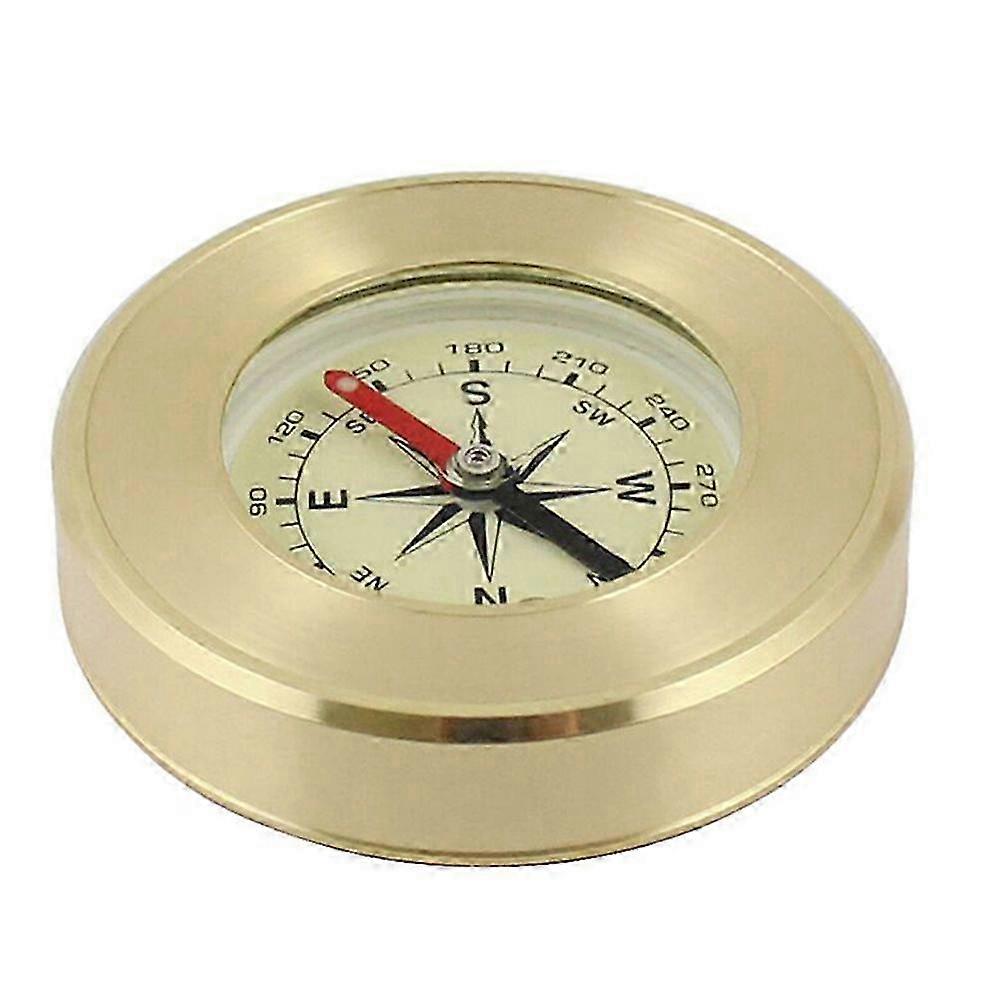 Classic Brass Compass Waterproof Camping Compass Pocket Style Brass Compass