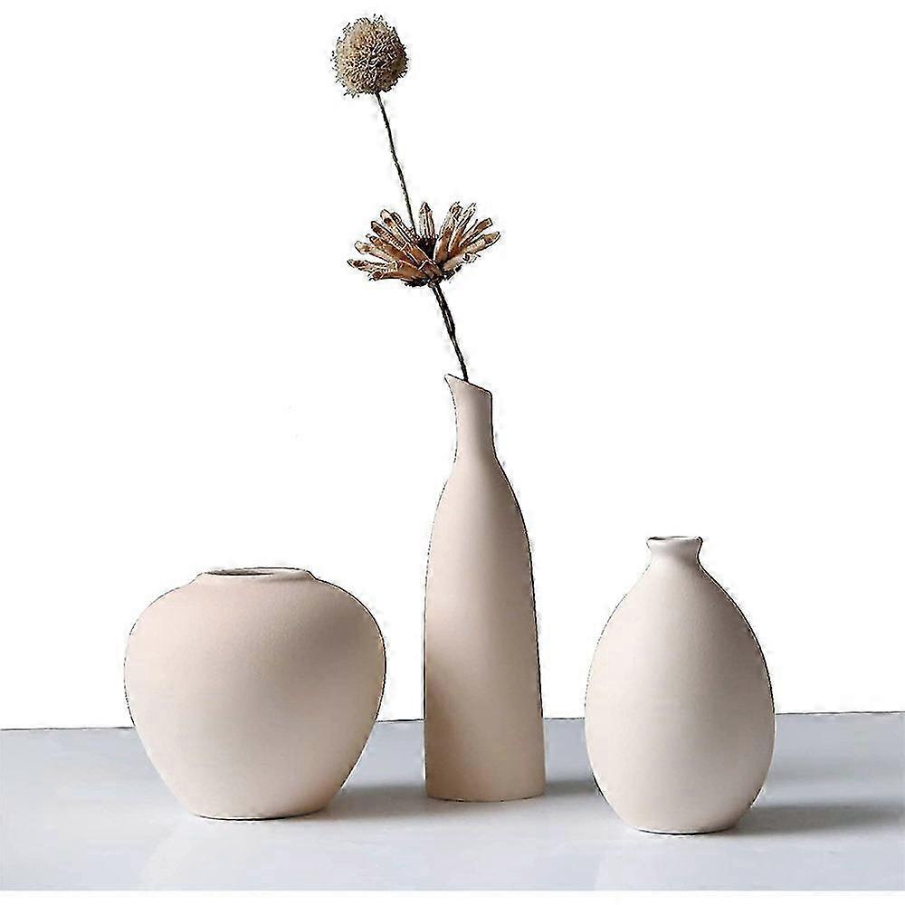 Rustic Ceramic Vase Set - Modern Farmhouse Decor for Home & Flowers
