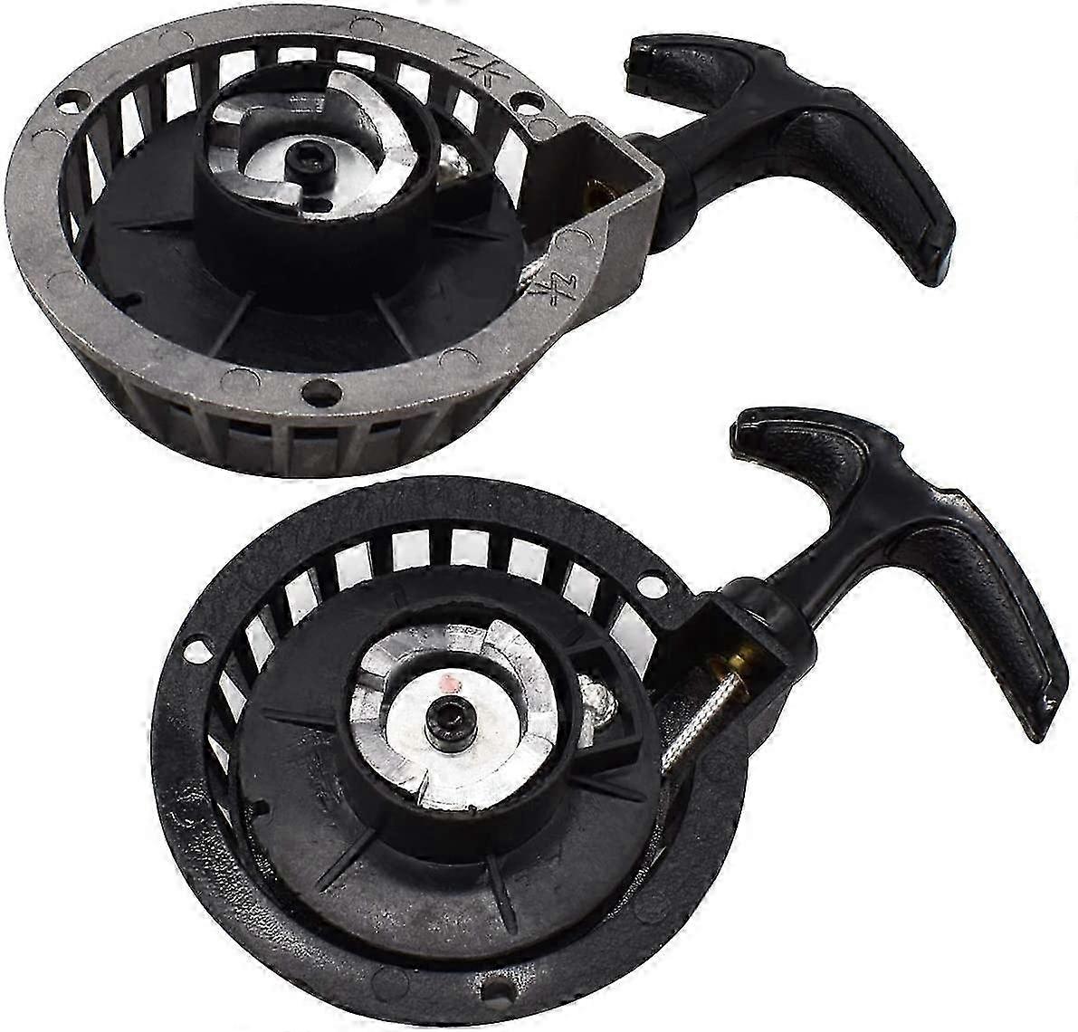 Easy Pull Starter,Tianer 2 Pieces Mini Alloy Pull Starter Recoil Starter Pull Start Recoil Starter Easy Pull for 2 Stroke hwy