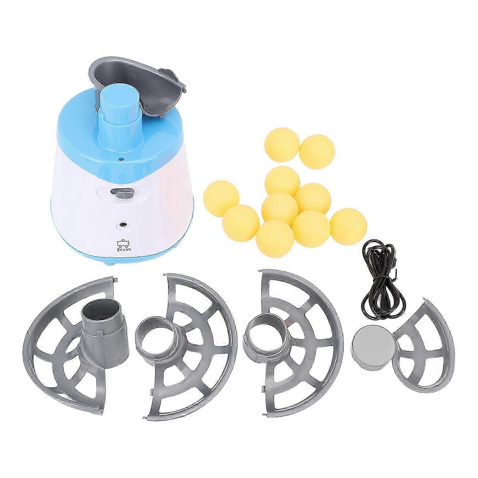 Serve Machine Automatic Launcher Portable Table Tennis Trainer Robot with 10 Balls for Kids Beginners Training Blue 2025