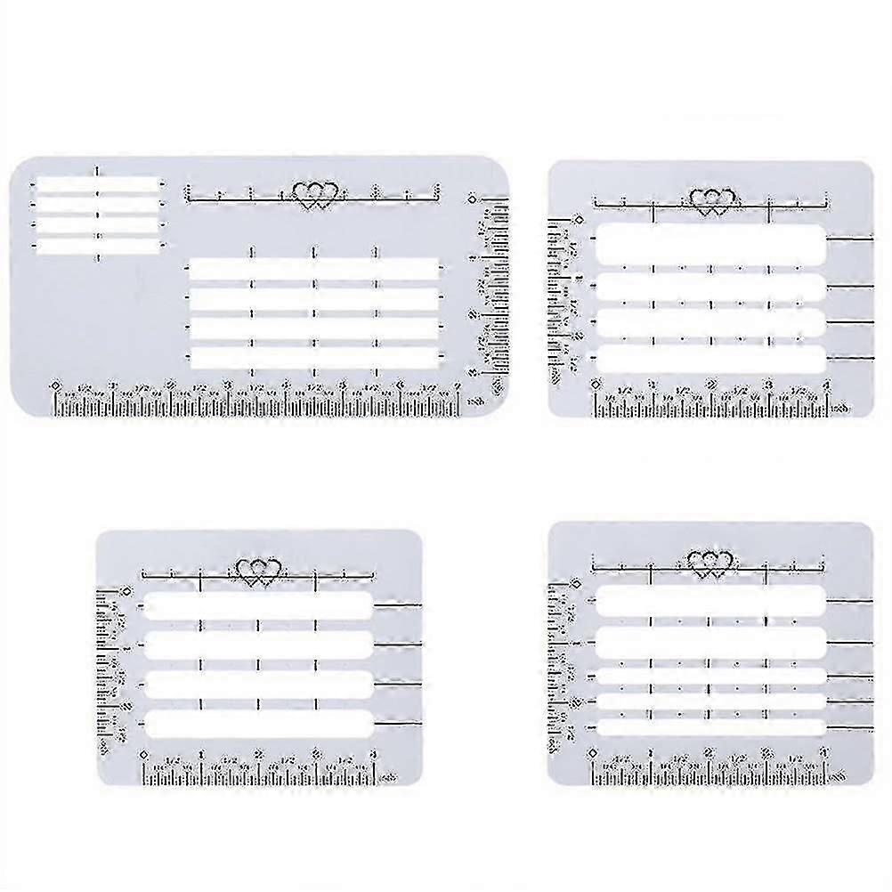 4-Pack Reusable Letter & Number Stencils for Envelopes, Street Address, Mailbox Templates