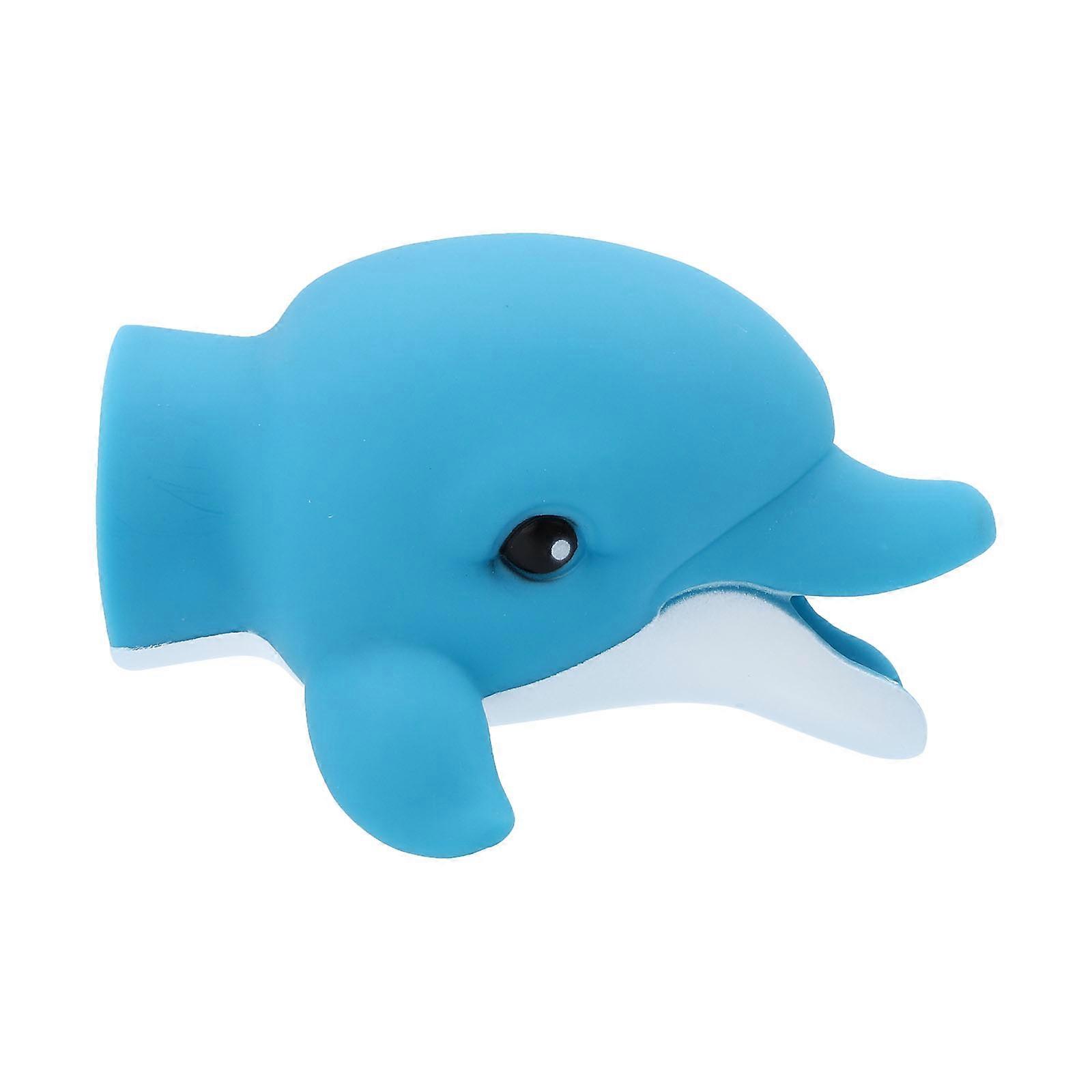 Blue Plastic Faucet Extender for Kids Cartoon Design Softens Water Flow 4.7 Inches