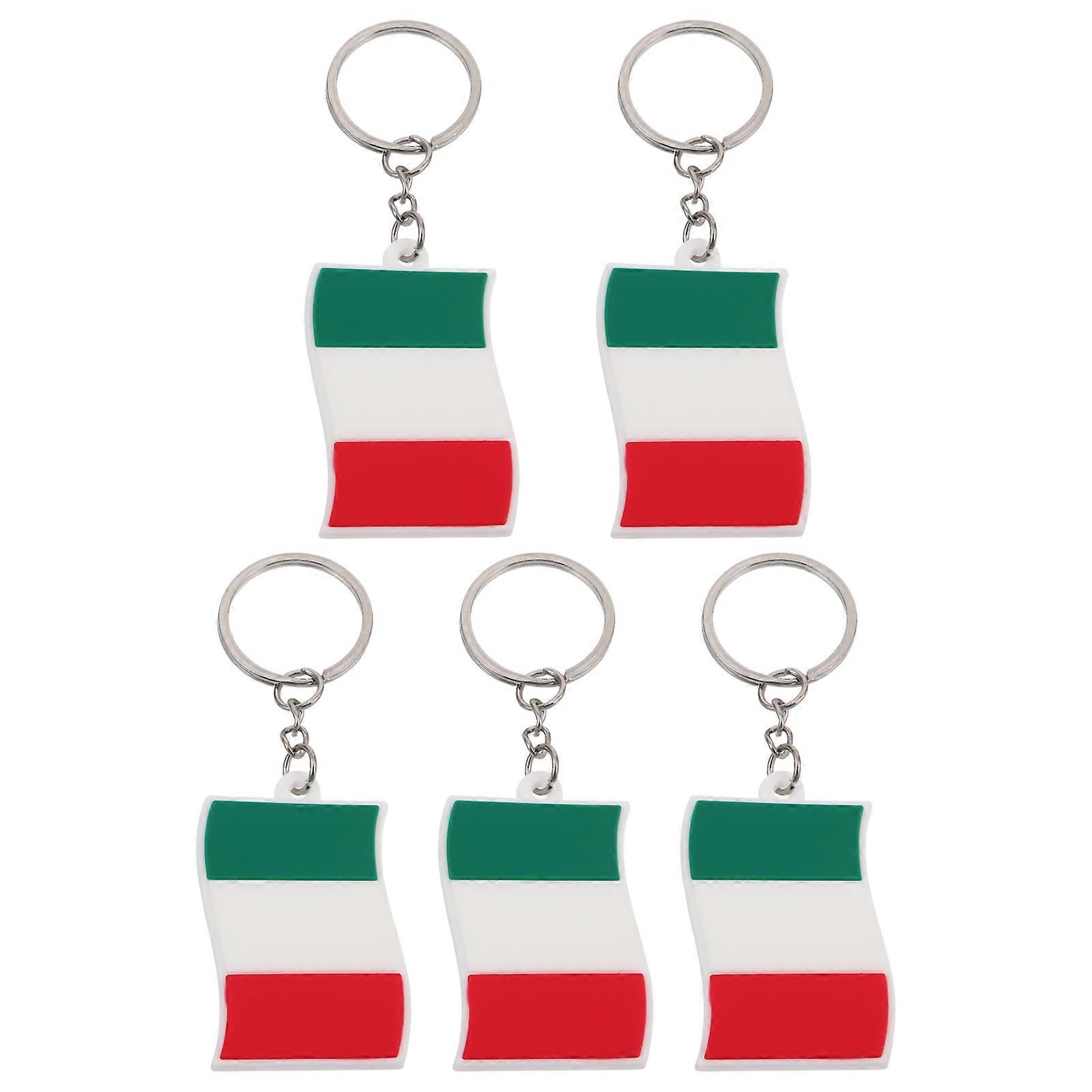 Travel Souvenir Keychain, Featuring Italian Flag for Commemorative