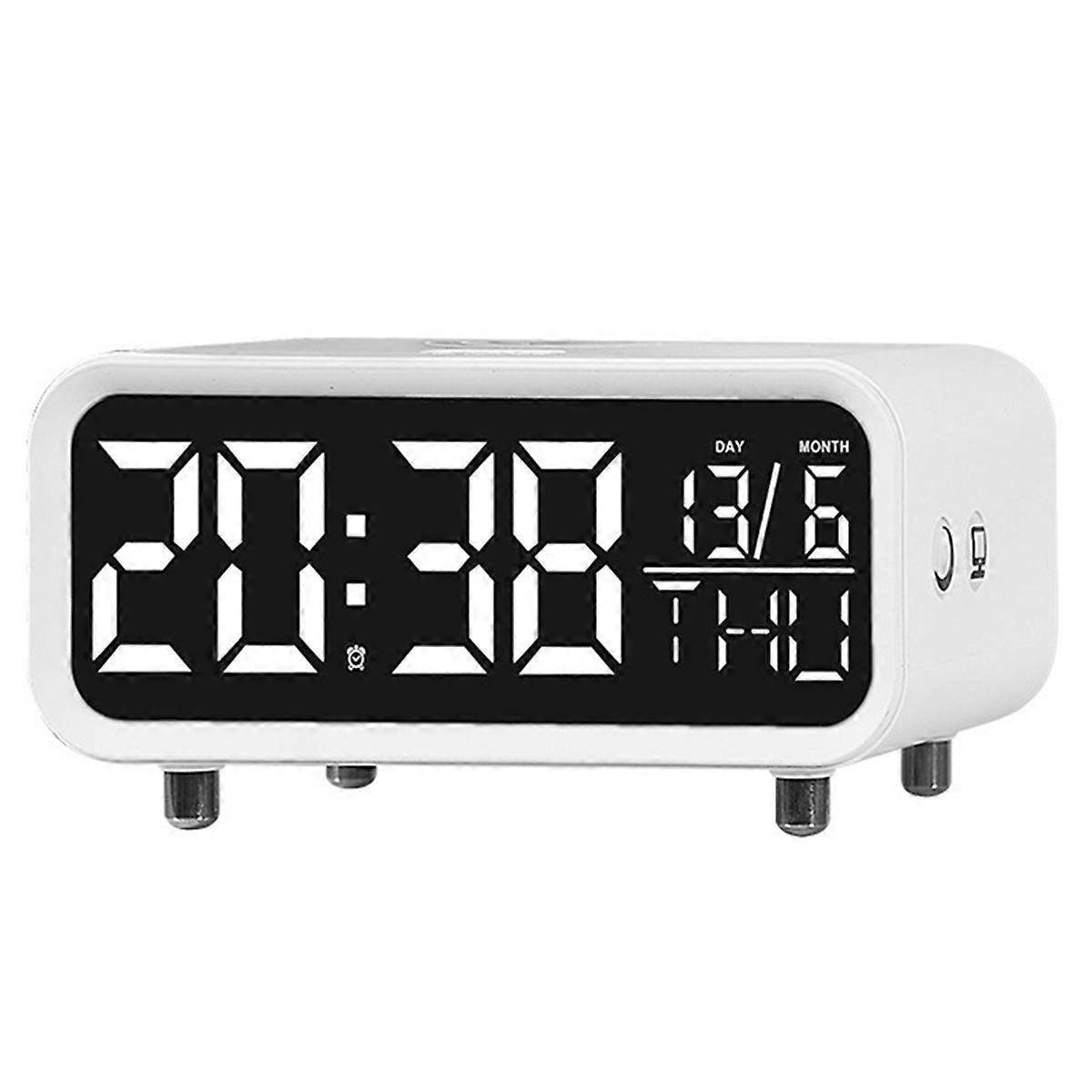 LED Wireless Charging Desk Clock Multifunctional Night Light Clock Simple Hotel Alarm Clock Modern