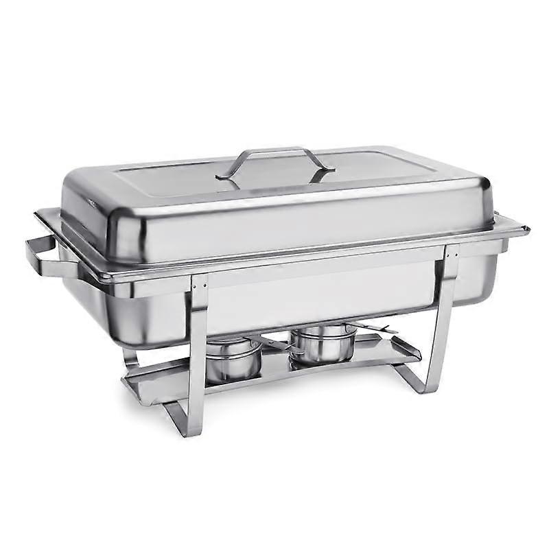 2x Chafing Dish Stainless Steel GN 1/1 including 2 fuel container