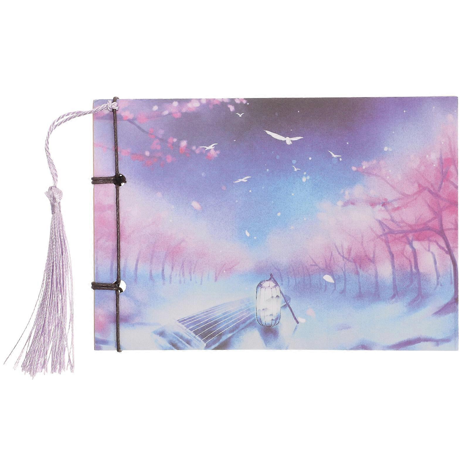 Chinese Notebook Vintage Diary Classic Notebook Rectangular Wire-bound Photo Sticking 5.8 3.9 0.4in 1Pack