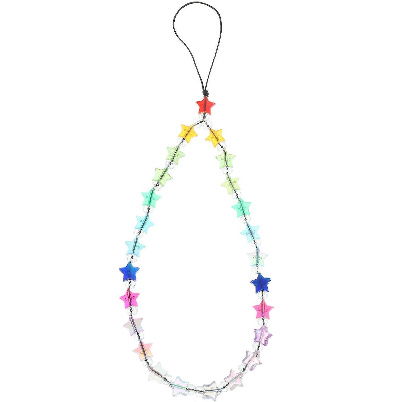 Lanyard Phone Charm Strap Star Shaped Multi Colored 23x0.9cm Loss Decorative 1Pcs