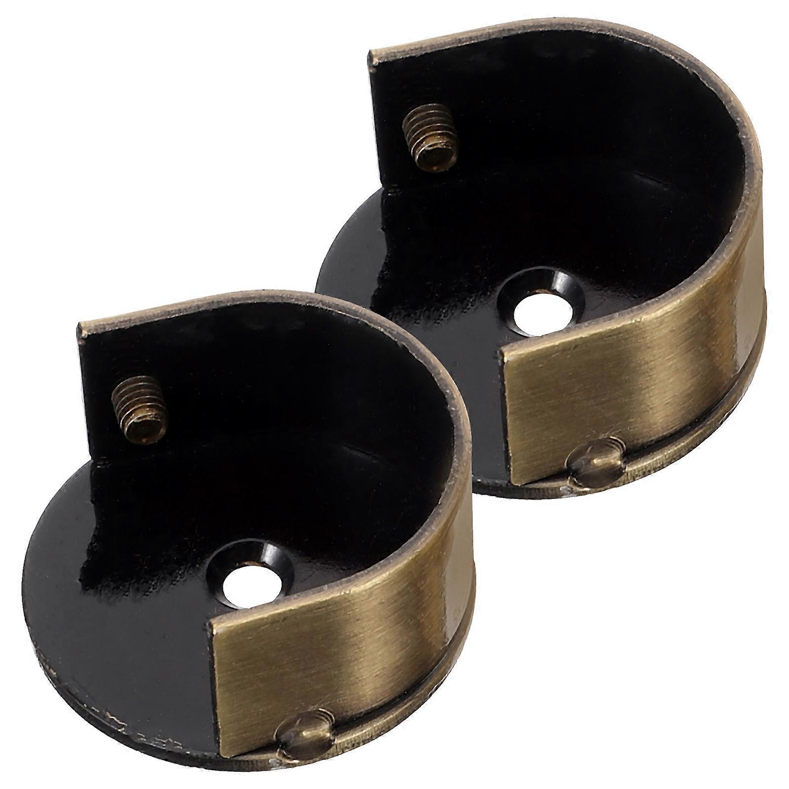 Rod Brackets Heavy Duty Window Curtain Rod Support U-Shaped Elegant Appearance 2Pcs