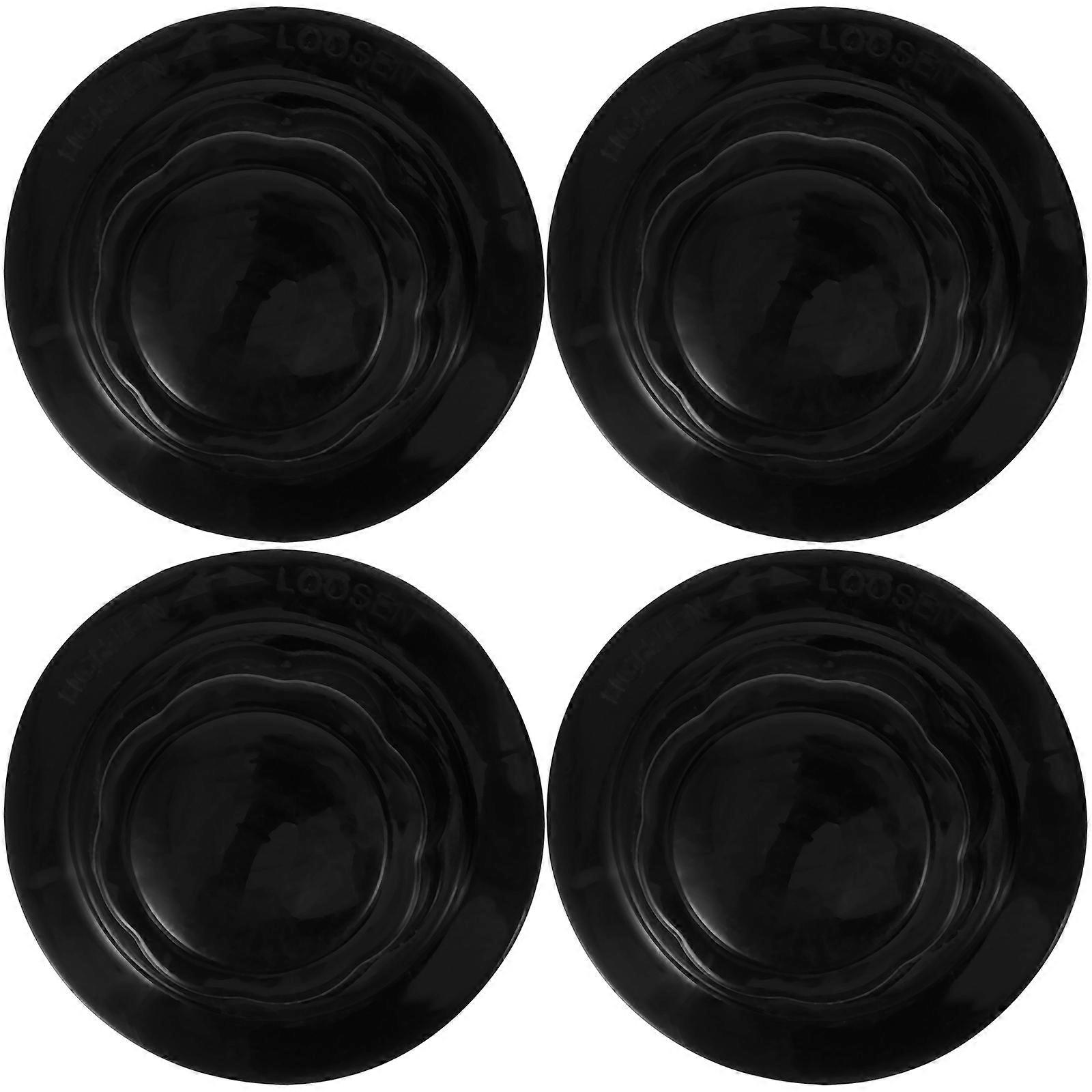 4pcs Reusable Fan Nut Covers for Pedestal & Table Fans – Easy Installation, Stylish Black Design