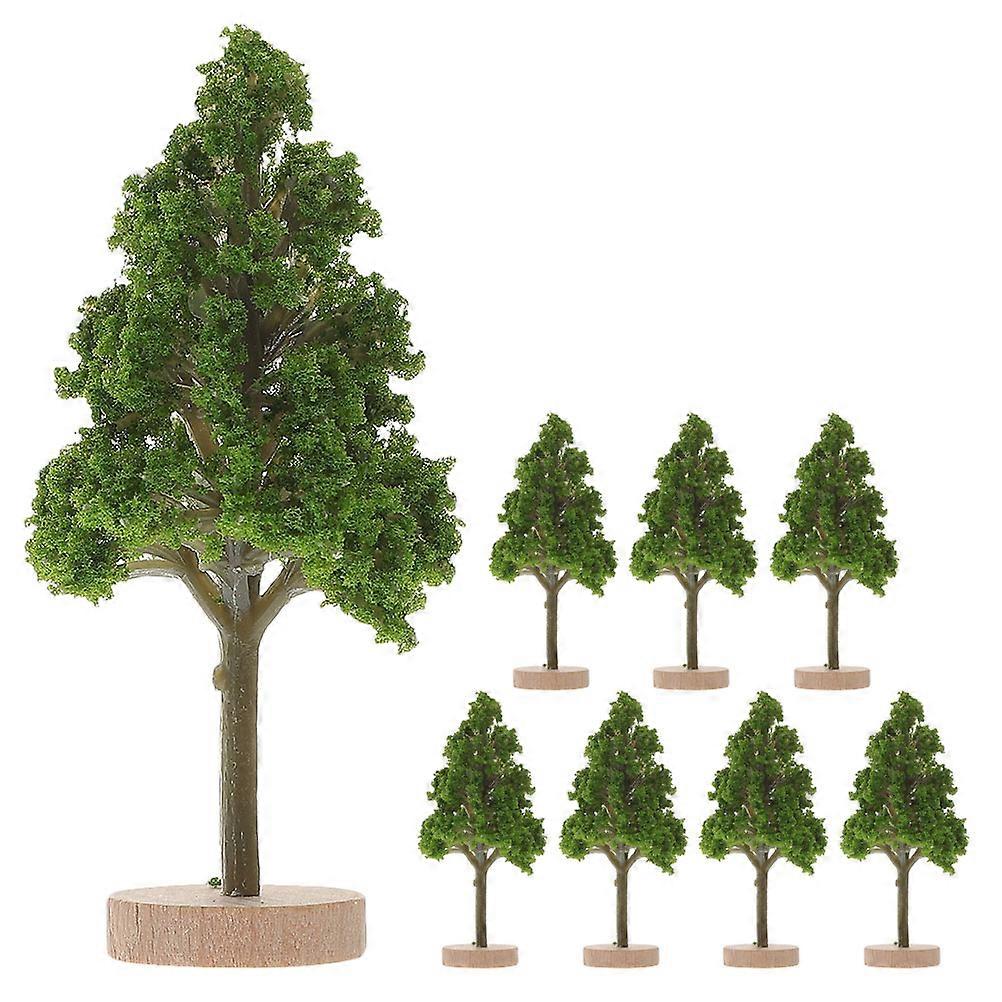 Miniature Simulation Trees Green Scenery Tree For Architectural Models 3cm Height Plastic Diy Crafts 8Pcs