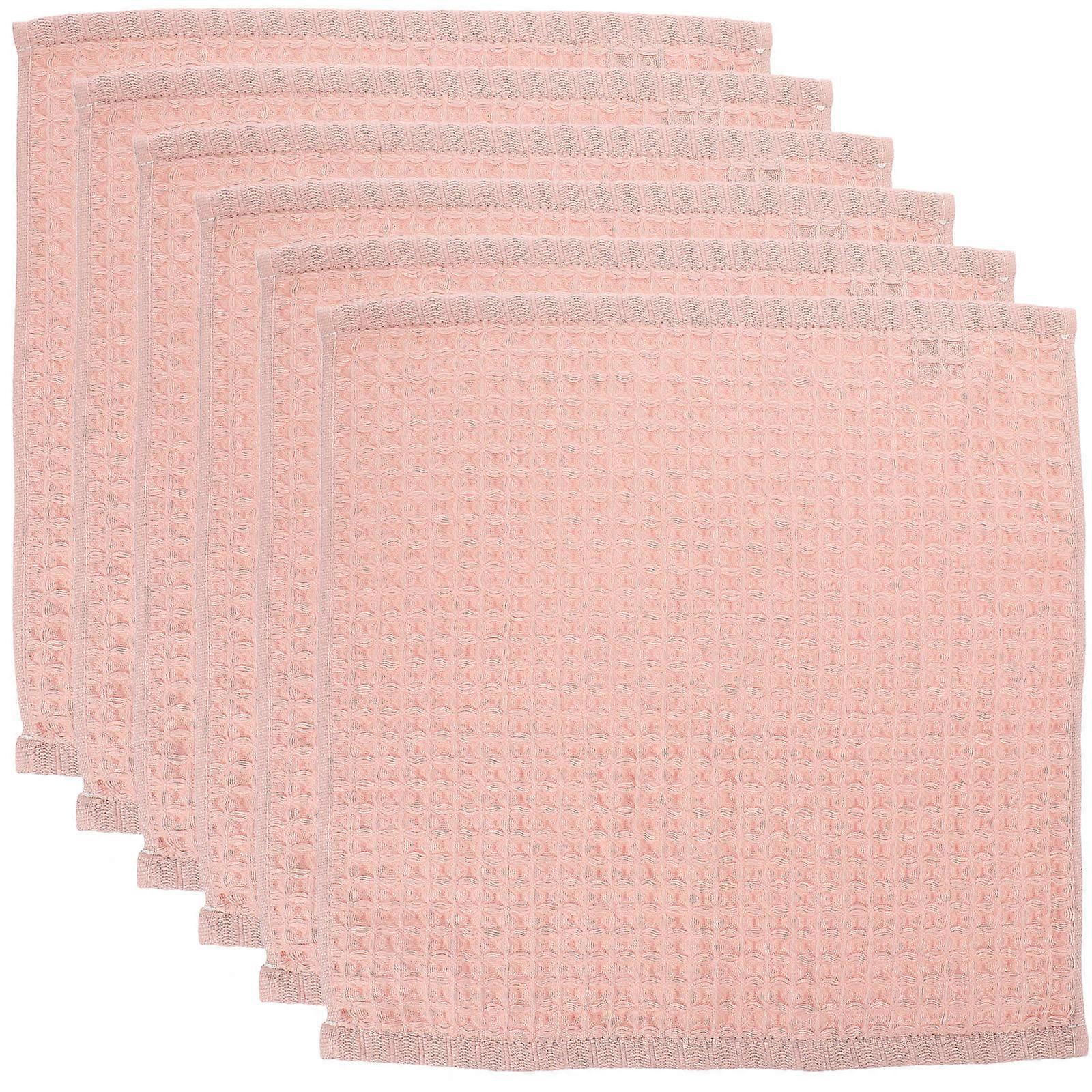 Waffle Hand Towel Cotton Square Drying Fast Kitchen Use 35x35cm 6Pcs