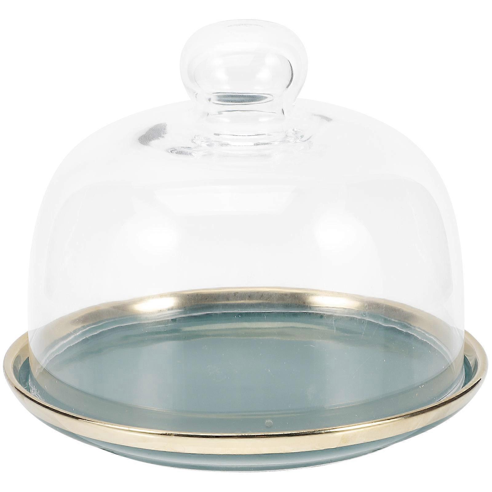 Display Cake Plates With Lid Ceramic Cake Stand Food Display For Weddings 1 Set