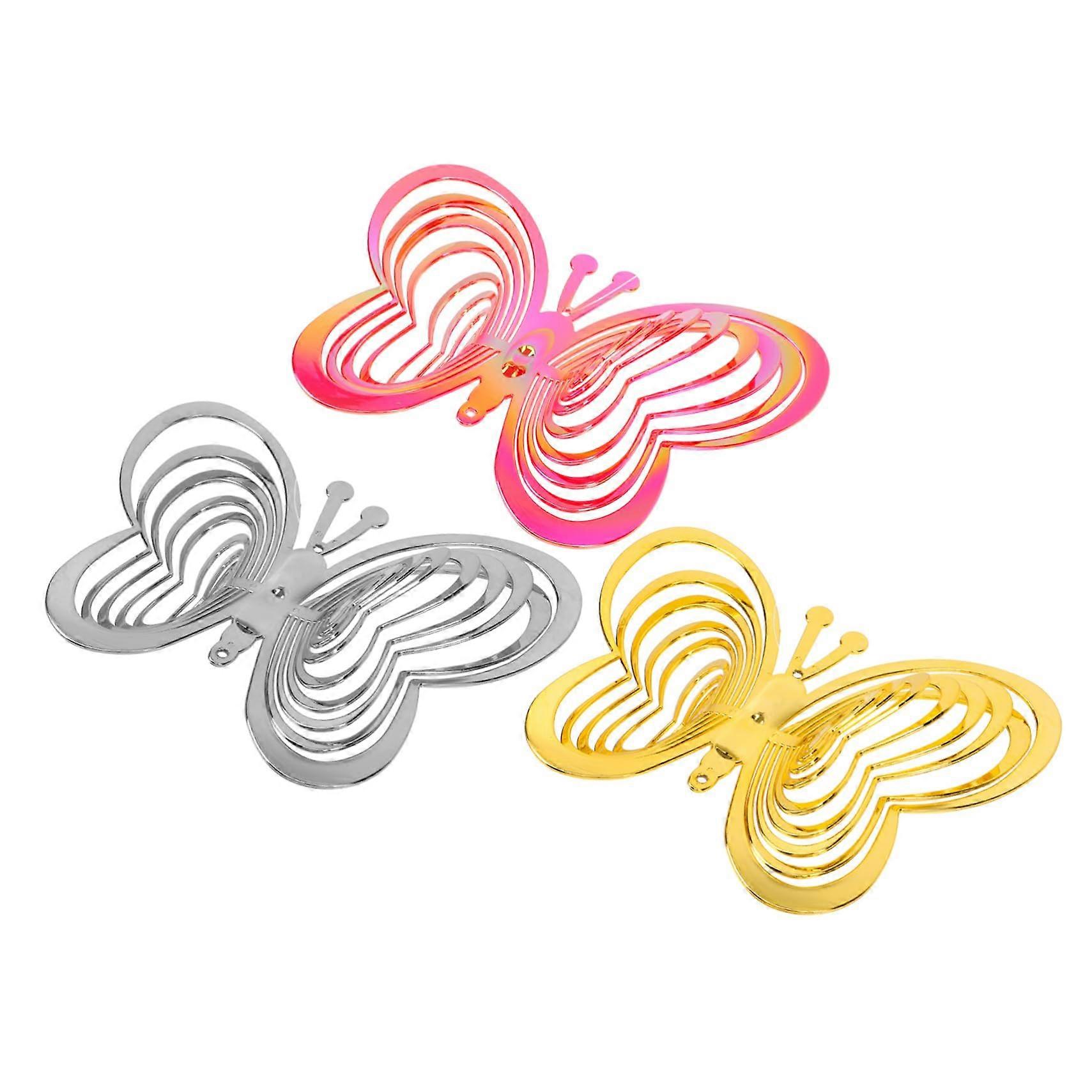 3-Piece Wind Turbine Butterfly Design Effective Bird Deterrent for Garden Reflective Plastic Construction