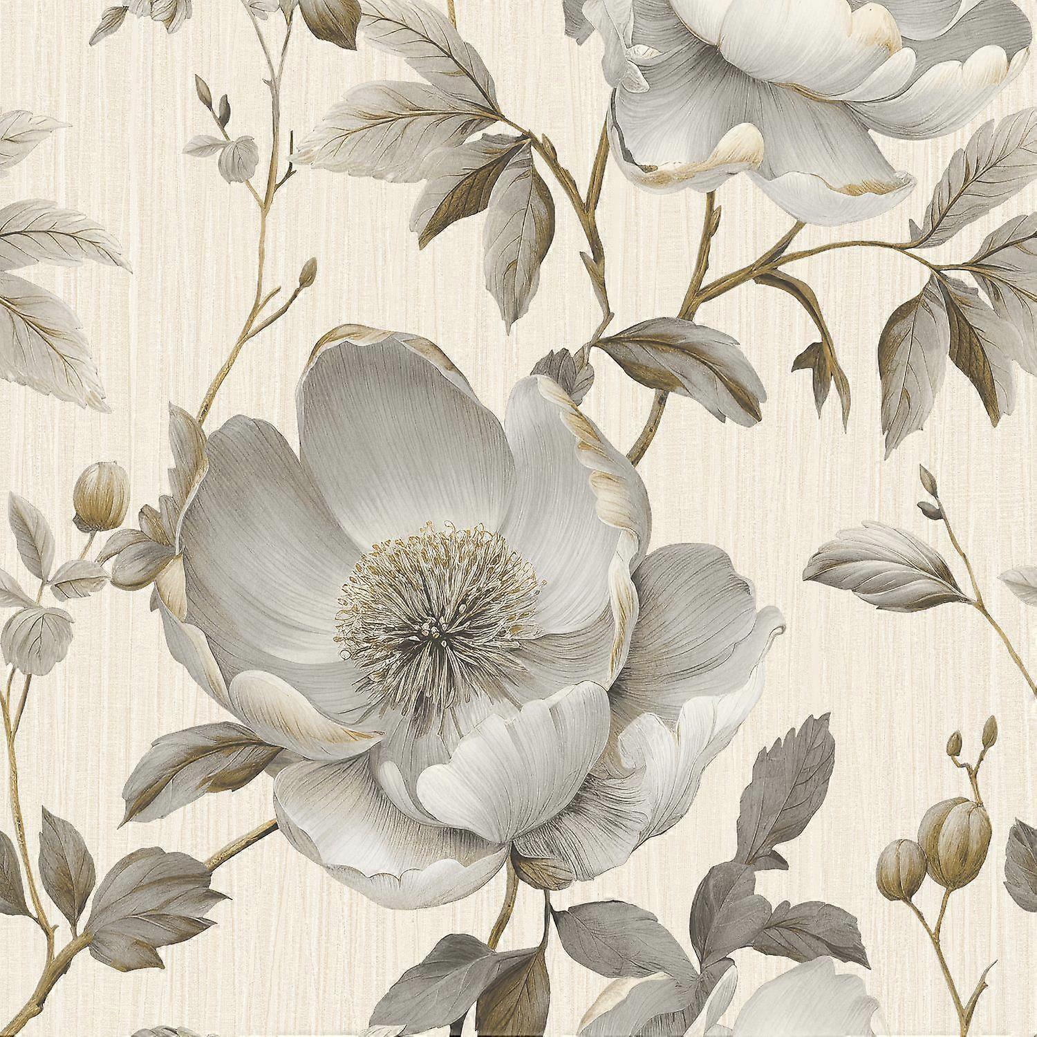 Muriva Alethia Floral Cream Wallpaper