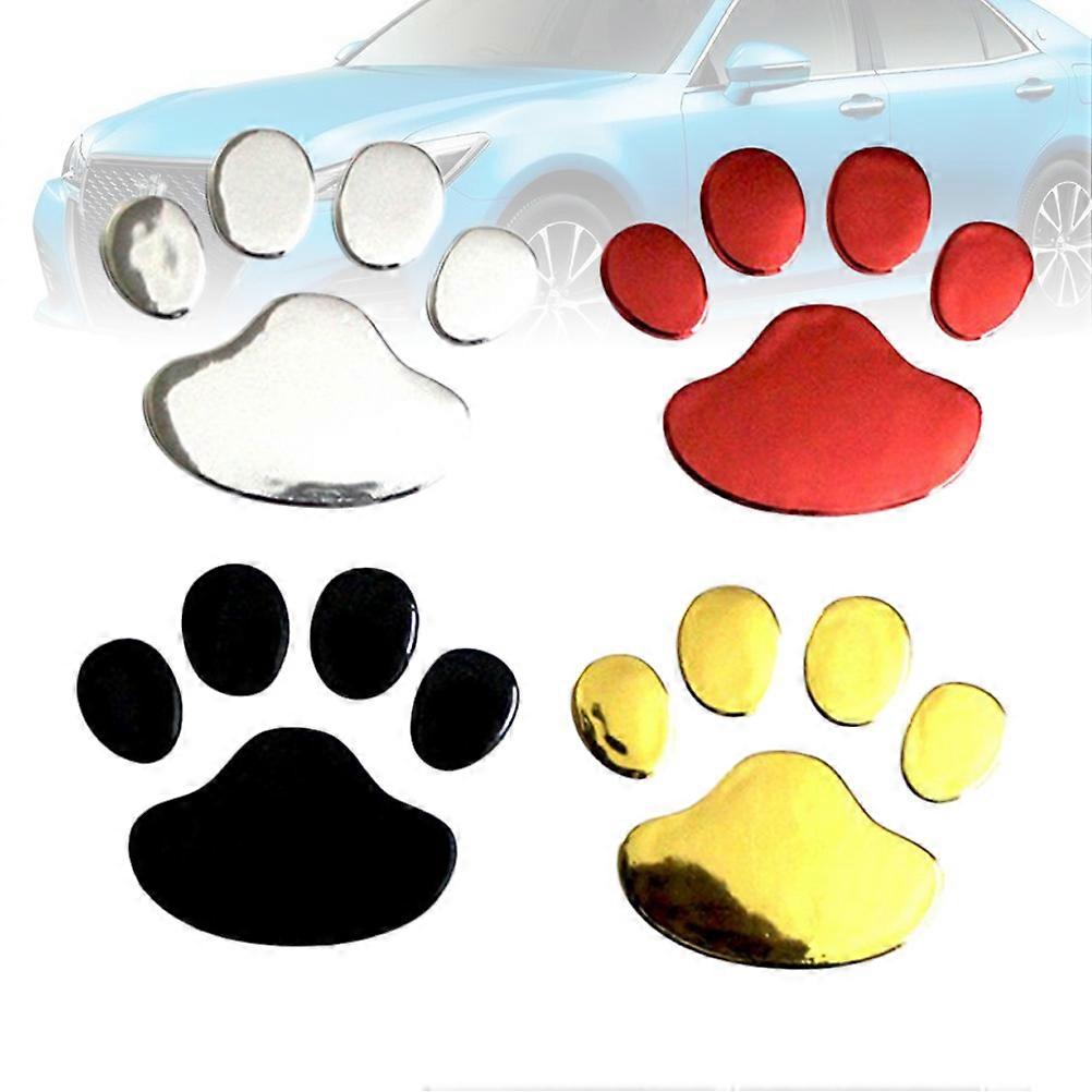 Car Sticker Decorative Claw Shape PVC Red For Car Decoration 4 Pairs