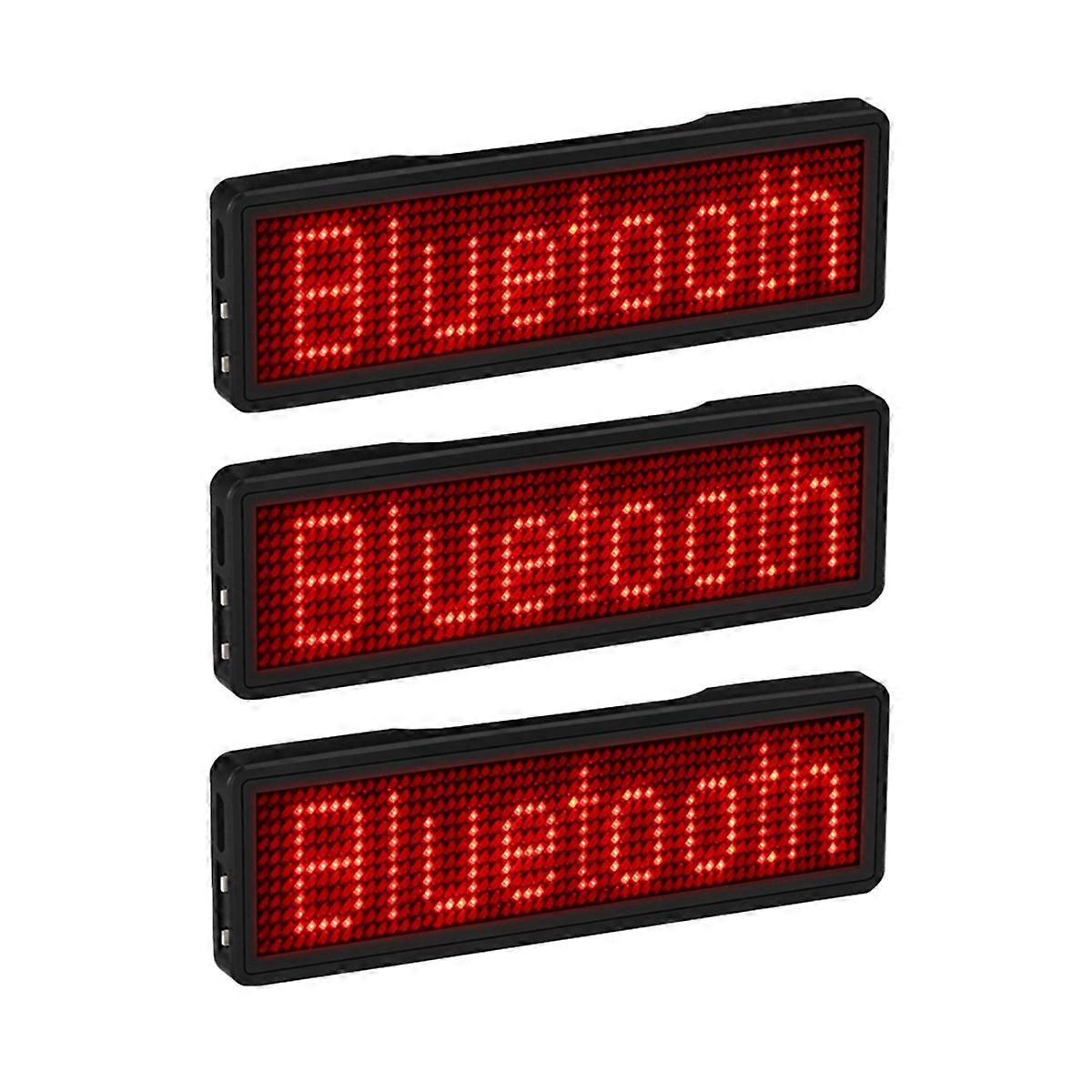 Bluetooth LED Name Badge Rechargeable Light Sign Display LED,Type 1