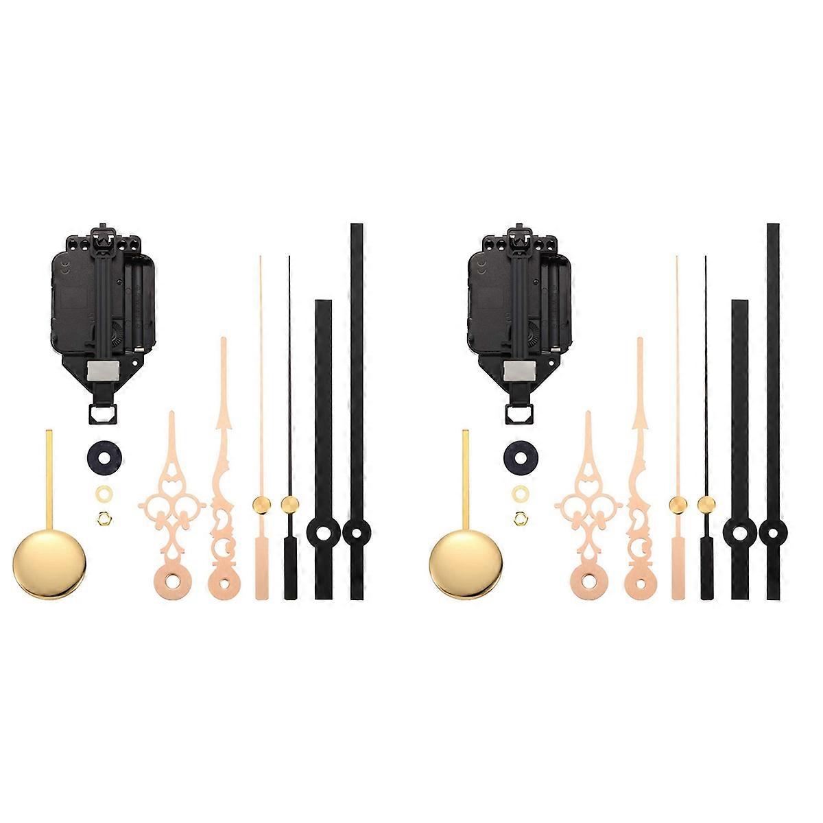 Quartz Pendulum Clock Movement DIY Movement Kit with 2 Pairs Hands