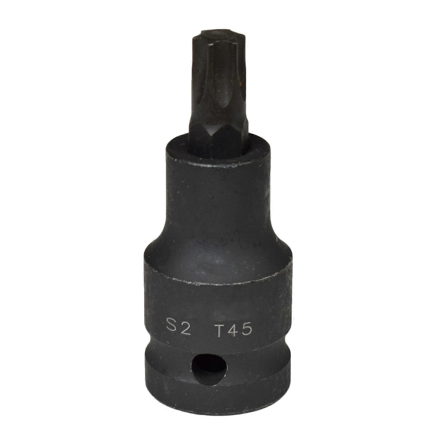 T45 x 53mm 1/2" Drive Short Impact Impacted Torx / Star Male Socket