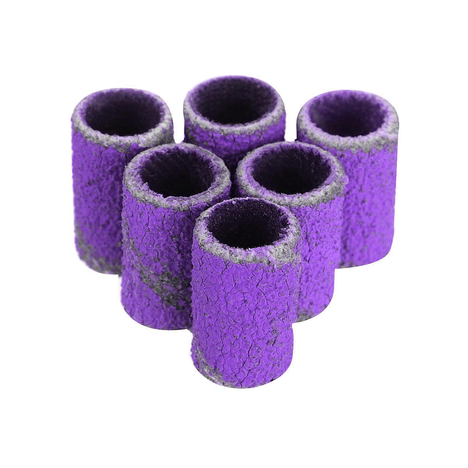 Nail Drill Sanding Bands Grinding Head Polisher Professional Design For Salon Use Purple 1.5x0.5cm Cuticle Trimming 100Pcs