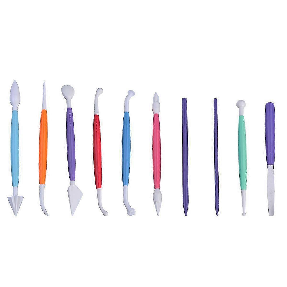 10 Pcs Plastilina Modeling Clay Plastic Clay Tools Set Plastic Pottery Tools Plastic Clay Tools Clay Modeling Tools