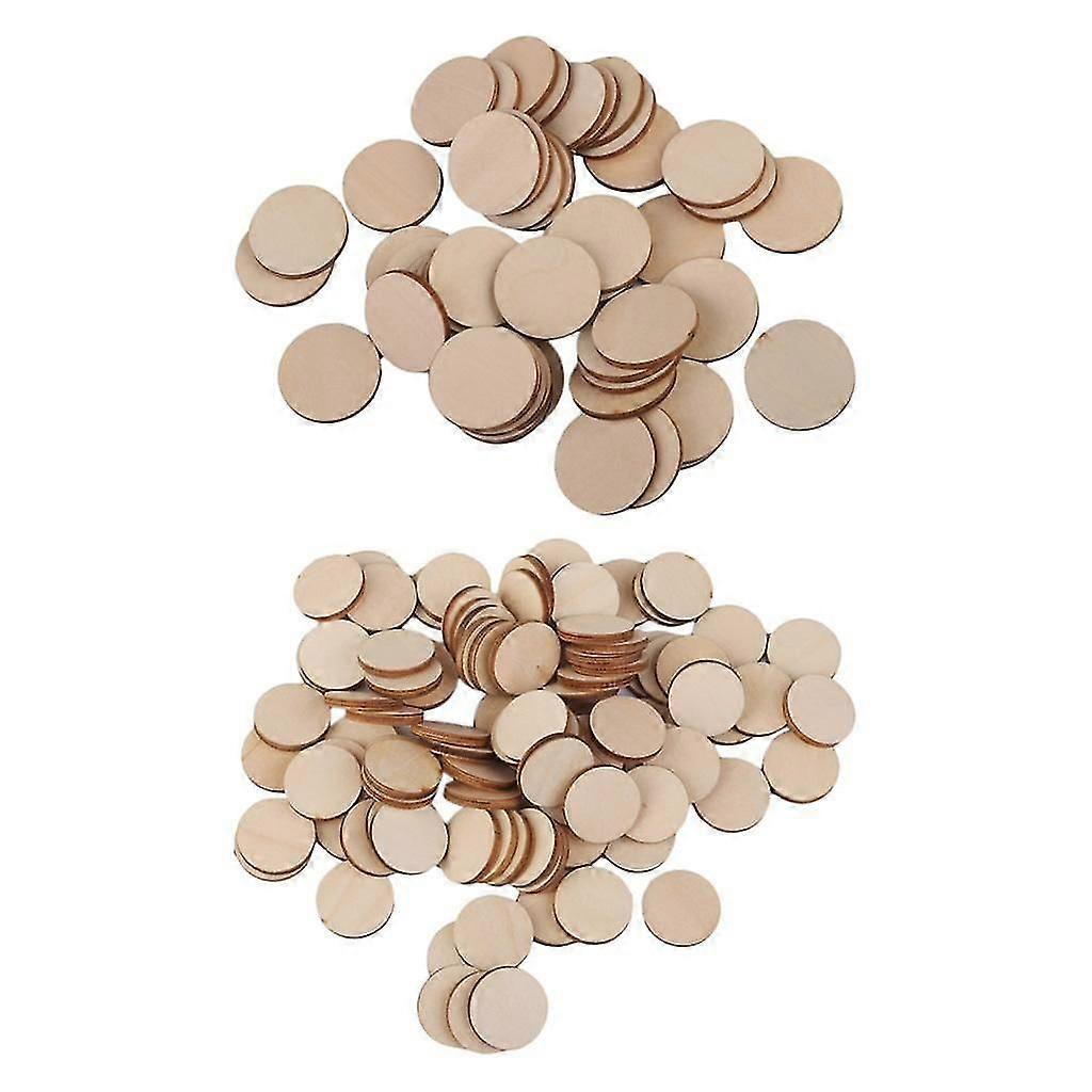 40x Unfinished wood circles Round Shape Pieces For Scrapbooking