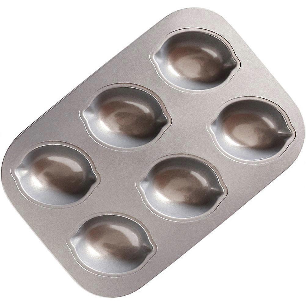 Nonstick Lemon Shaped Baking Tray For Anniversaries 6Pack