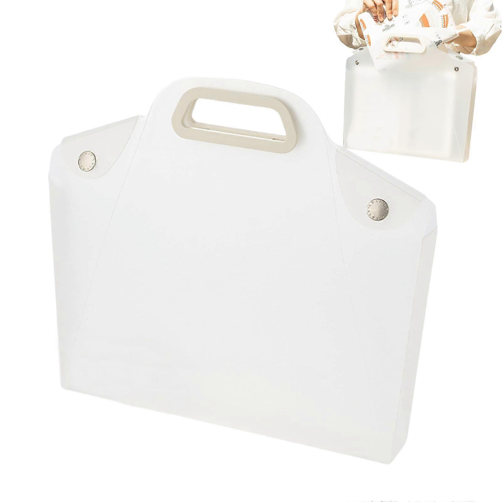 Clear Waterproof Document Folder with Reversible Carry Bag and Transparent Compartments