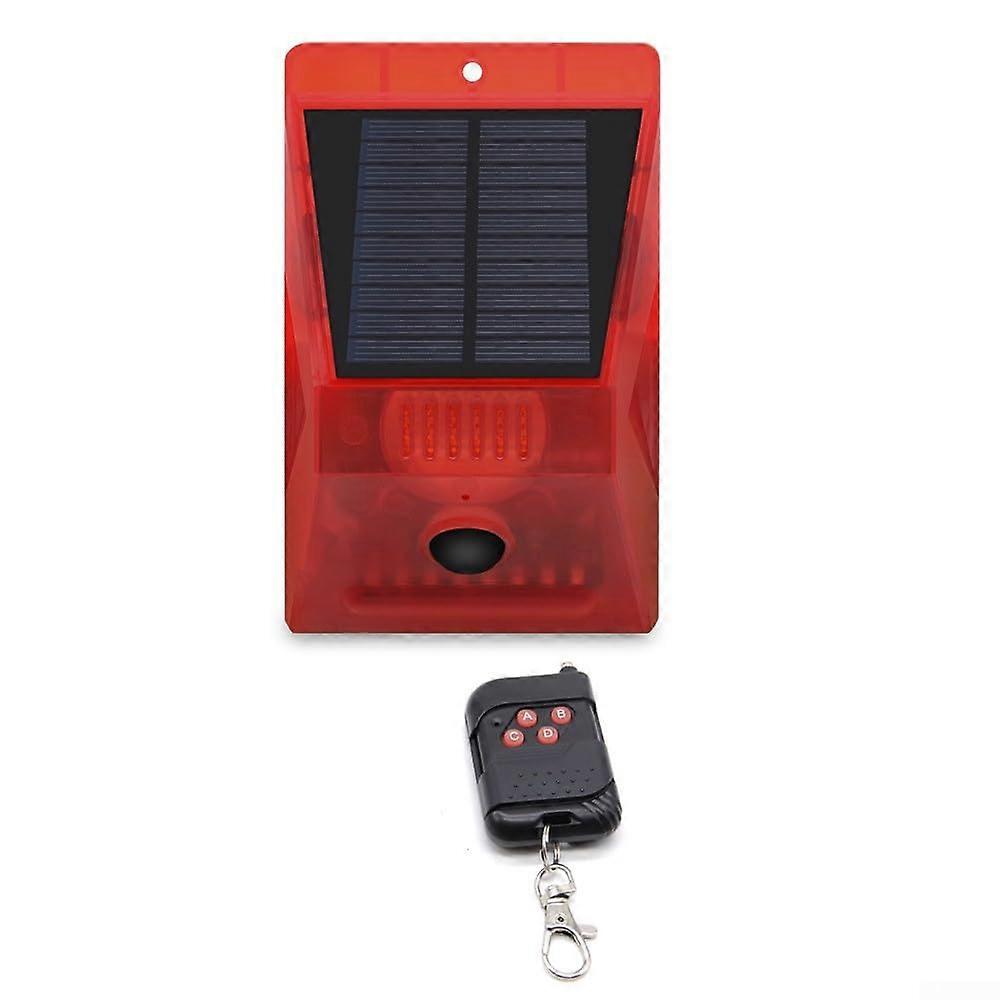 Efficient Solar Powered Outdoor Motion Sensor Alarm System with Reliable 120dB Sound Output (B)