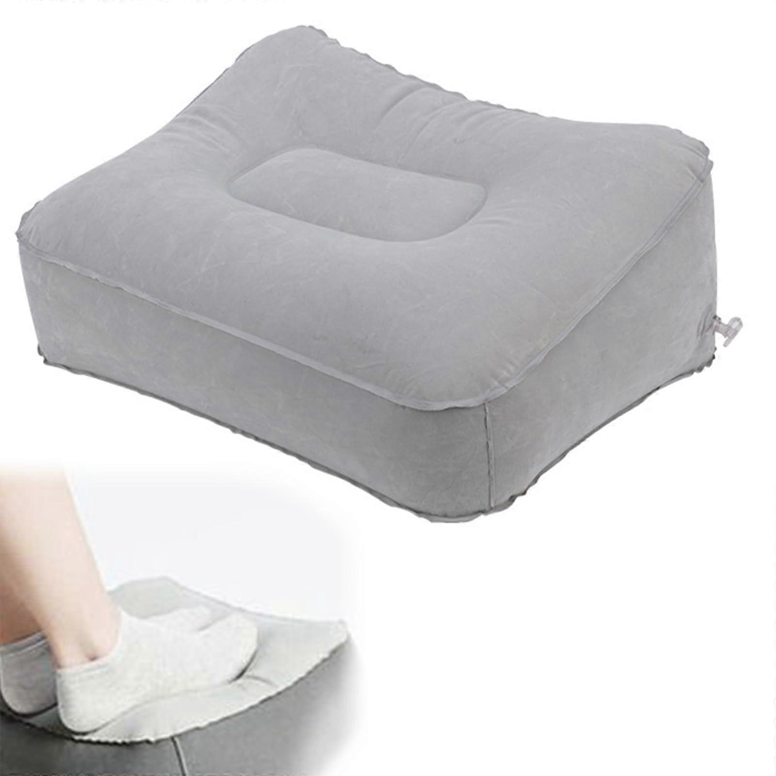 Travel Footrest Cushion Inflatable Leg Pillow Adjustable Height Support for Airplanes Cars Trains Office Sleeping Comfort
