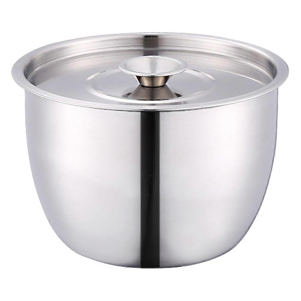 Stainless Steel Mixing Bowl with Lid, Deep Whisking Bowl for Baking, Noodles, and Egg Mixing, Multi Functional Kitchen Gadget with Skid Design