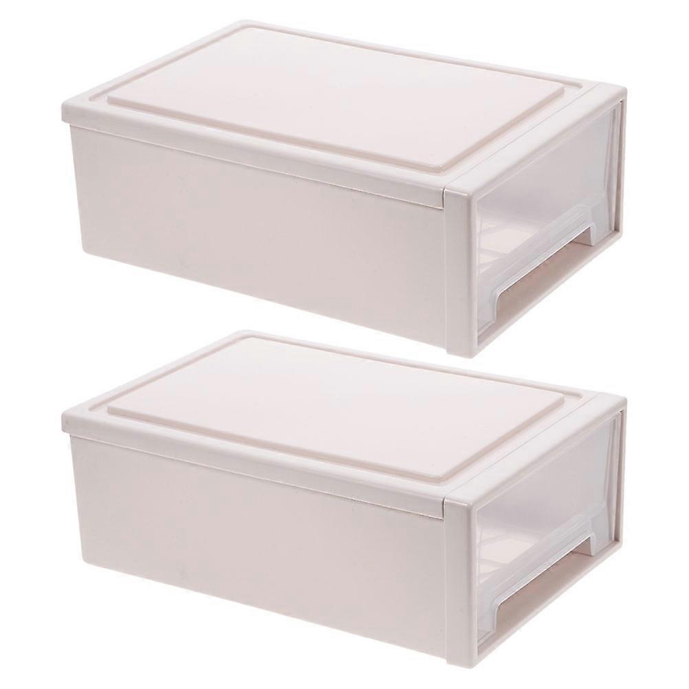 Stackable Plastic Storage Boxes for Clothes, Makeup & Accessories Versatile Home Organization Solution for Closet & Vanity Use
