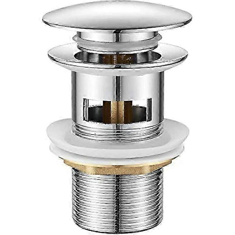 Universal Chrome Pop-Up Sink Drain - Bathroom & Kitchen Drain Replacement