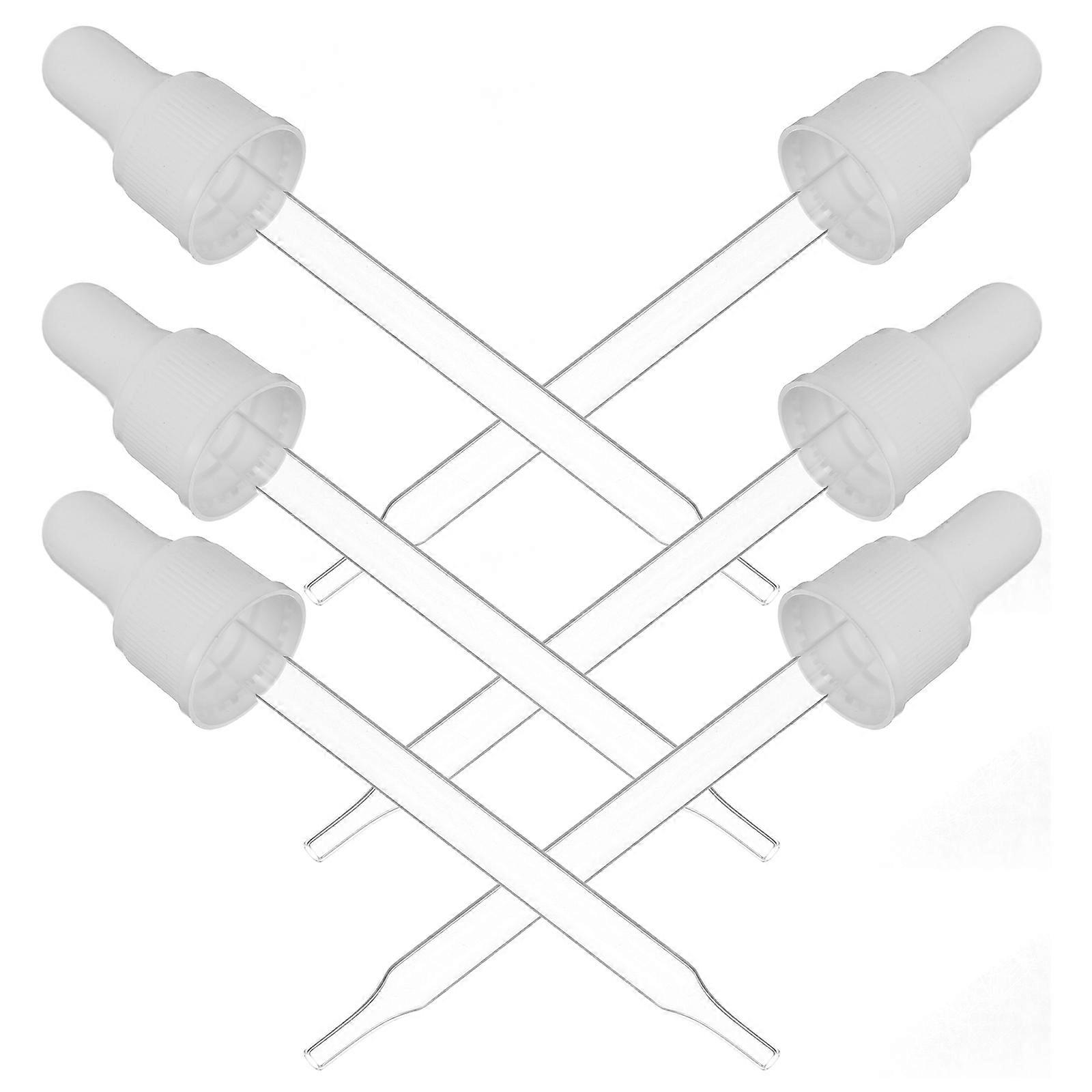 6pcs Glass Soda Droppers with Caps Leak Proof Liquid Droppers for Mixing, Bubble Extraction, Soda Making & Beverage Preparation